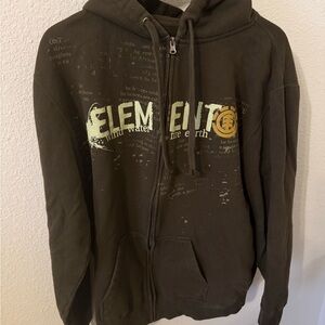 Element Brown Zip Up Hoodie